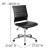 Flash Furniture BT-20595M-NA-BK-GG Mid-Back Armless Black LeatherSoft Contemporary Ribbed Executive Swivel Office Chair addl-6