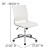 Flash Furniture BT-20595M-NA-WH-GG Mid-Back Armless White LeatherSoft Contemporary Ribbed Executive Swivel Office Chair addl-6