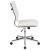 Flash Furniture BT-20595M-NA-WH-GG Mid-Back Armless White LeatherSoft Contemporary Ribbed Executive Swivel Office Chair addl-9