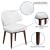 Flash Furniture BT-2-WH-GG Comfort Back Series White LeatherSoft Side Reception Chair with Walnut Legs addl-4