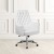 Flash Furniture BT-444-MID-WH-GG Mid-Back Traditional Tufted White LeatherSoft Executive Swivel Office Chair with Arms addl-1
