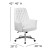 Flash Furniture BT-444-MID-WH-GG Mid-Back Traditional Tufted White LeatherSoft Executive Swivel Office Chair with Arms addl-6
