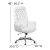 Flash Furniture BT-444-WH-GG Rochelle High Back Traditional Tufted White LeatherSoft Executive Swivel Office Chair with Arms addl-6