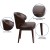 Flash Furniture BT-4-BN-GG Comfort Back Series Brown LeatherSoft Side Reception Chair with Walnut Legs addl-3