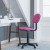 Flash Furniture BT-698-DKPINK-GG Low Back Dark Pink Adjustable Student Swivel Task Office Chair with Padded Mesh Seat and Back addl-1