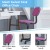 Flash Furniture BT-698-DKPINK-GG Low Back Dark Pink Adjustable Student Swivel Task Office Chair with Padded Mesh Seat and Back addl-3
