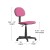 Flash Furniture BT-698-DKPINK-GG Low Back Dark Pink Adjustable Student Swivel Task Office Chair with Padded Mesh Seat and Back addl-4