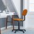 Flash Furniture BT-698-LTORNG-GG Low Back Light Orange Adjustable Student Swivel Task Office Chair with Padded Mesh Seat and Back addl-1