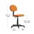 Flash Furniture BT-698-LTORNG-GG Low Back Light Orange Adjustable Student Swivel Task Office Chair with Padded Mesh Seat and Back addl-4