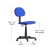 Flash Furniture BT-698-RYLBL-GG Low Back Royal Blue Adjustable Student Swivel Task Office Chair with Padded Mesh Seat and Back addl-4