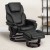 Flash Furniture BT-70222-BK-FLAIR-GG Contemporary Black LeatherSoft Multi-Position Recliner and Ottoman with Swivel Mahogany Wood Base addl-1