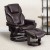 Flash Furniture BT-70222-BRN-FLAIR-GG Contemporary Brown LeatherSoft Multi-Position Recliner and Ottoman with Swivel Mahogany Wood Base addl-1