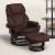 Flash Furniture BT-70222-MIC-FLAIR-GG Contemporary Brown Microfiber Multi-Position Recliner and Ottoman with Swivel Mahogany Wood Base addl-1