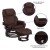 Flash Furniture BT-70222-MIC-FLAIR-GG Contemporary Brown Microfiber Multi-Position Recliner and Ottoman with Swivel Mahogany Wood Base addl-6