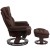Flash Furniture BT-70222-MIC-FLAIR-GG Contemporary Brown Microfiber Multi-Position Recliner and Ottoman with Swivel Mahogany Wood Base addl-7
