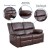 Flash Furniture BT-70597-LS-BN-GG Harmony Series Brown LeatherSoft Loveseat with Two Built-In Recliners addl-4