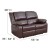 Flash Furniture BT-70597-LS-BN-GG Harmony Series Brown LeatherSoft Loveseat with Two Built-In Recliners addl-5