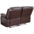Flash Furniture BT-70597-LS-BN-GG Harmony Series Brown LeatherSoft Loveseat with Two Built-In Recliners addl-6