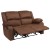 Flash Furniture BT-70597-LS-BN-MIC-GG Harmony Series Chocolate Brown Microfiber Loveseat with Two Built-In Recliners addl-10