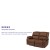 Flash Furniture BT-70597-LS-BN-MIC-GG Harmony Series Chocolate Brown Microfiber Loveseat with Two Built-In Recliners addl-3