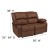 Flash Furniture BT-70597-LS-BN-MIC-GG Harmony Series Chocolate Brown Microfiber Loveseat with Two Built-In Recliners addl-4