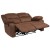Flash Furniture BT-70597-LS-BN-MIC-GG Harmony Series Chocolate Brown Microfiber Loveseat with Two Built-In Recliners addl-6