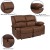Flash Furniture BT-70597-LS-BN-MIC-GG Harmony Series Chocolate Brown Microfiber Loveseat with Two Built-In Recliners addl-7