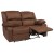 Flash Furniture BT-70597-LS-BN-MIC-GG Harmony Series Chocolate Brown Microfiber Loveseat with Two Built-In Recliners addl-9