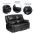 Flash Furniture BT-70597-LS-GG Harmony Series Black LeatherSoft Loveseat with Two Built-In Recliners addl-4