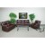 Flash Furniture BT-70597-RLS-SET-BN-GG Harmony Series Brown LeatherSoft Reclining Sofa Set addl-1