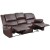 Flash Furniture BT-70597-SOF-BN-GG Harmony Series Brown LeatherSoft Sofa with Two Built-In Recliners addl-7