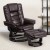 Flash Furniture BT-7818-BN-GG Bali Contemporary Brown LeatherSoft Multi-Position Recliner with Ottoman with Swivel Base addl-1