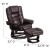 Flash Furniture BT-7818-BN-GG Bali Contemporary Brown LeatherSoft Multi-Position Recliner with Ottoman with Swivel Base addl-4