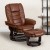 Flash Furniture BT-7818-VIN-GG Bali Contemporary Brown Leather Multi-Position Recliner with Ottoman with Swivel Base addl-1
