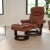 Flash Furniture BT-7821-VIN-GG Contemporary Brown LeatherSoft Multi-Position Recliner and Curved Ottoman with Swivel Base addl-1