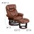 Flash Furniture BT-7821-VIN-GG Contemporary Brown LeatherSoft Multi-Position Recliner and Curved Ottoman with Swivel Base addl-4