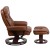 Flash Furniture BT-7821-VIN-GG Contemporary Brown LeatherSoft Multi-Position Recliner and Curved Ottoman with Swivel Base addl-7