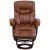 Flash Furniture BT-7821-VIN-GG Contemporary Brown LeatherSoft Multi-Position Recliner and Curved Ottoman with Swivel Base addl-8