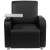 Flash Furniture BT-8217-BK-GG Black LeatherSoft Guest Chair with Tablet Arm, Chrome Legs and Cup Holder addl-9