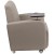 Flash Furniture BT-8217-GV-CS-GG Gray LeatherSoft Guest Chair with Tablet Arm, Front Wheel Casters and Cup Holder addl-8