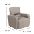 Flash Furniture BT-8217-GV-GG Gray LeatherSoft Guest Chair with Tablet Arm, Chrome Legs and Cup Holder addl-5