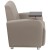 Flash Furniture BT-8217-GV-GG Gray LeatherSoft Guest Chair with Tablet Arm, Chrome Legs and Cup Holder addl-8