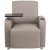 Flash Furniture BT-8217-GV-GG Gray LeatherSoft Guest Chair with Tablet Arm, Chrome Legs and Cup Holder addl-9
