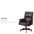 Flash Furniture BT-9025H-2-BN-GG High Back Pillow Back Brown LeatherSoft Executive Swivel Office Chair with Arms addl-4