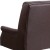 Flash Furniture BT-9025H-2-BN-GG High Back Pillow Back Brown LeatherSoft Executive Swivel Office Chair with Arms addl-8