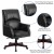 Flash Furniture BT-9025H-2-GG High Back Pillow Back Black LeatherSoft Executive Swivel Office Chair with Arms addl-5