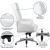 Flash Furniture BT-90269H-WH-GG High Back Traditional Tufted White LeatherSoft Multifunction Executive Swivel Ergonomic Office Chair with Arms addl-5