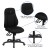 Flash Furniture BT-90297H-GG High Back Black Fabric Multifunction Swivel Ergonomic Task Office Chair addl-5