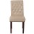 Flash Furniture BT-P-BG-LEA-GG Hercules Beige LeatherSoft Parsons Chair with Rolled Back, Accent Nail Trim and Walnut Finish addl-9