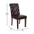 Flash Furniture BT-P-BRN-LEA-GG Hercules Brown LeatherSoft Parsons Chair with Rolled Back, Accent Nail Trim and Walnut Finish addl-4